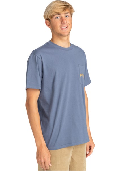 Stacked Arch Pkt Erkek Mavi Tişört