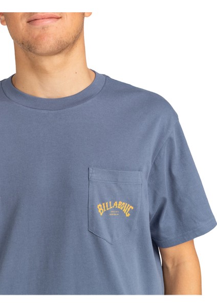 Stacked Arch Pkt Erkek Mavi Tişört