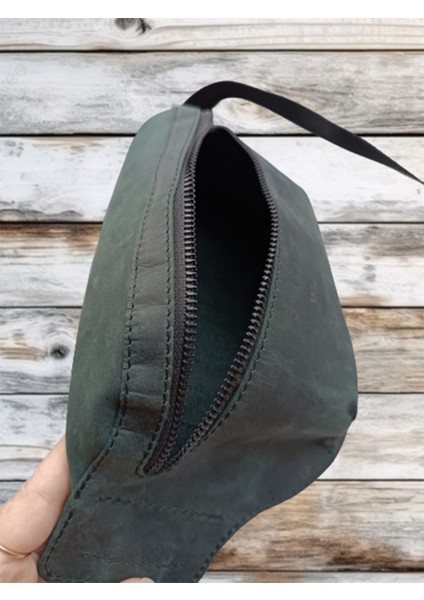 Hakiki Deri Vintage Unisex Bel Çantası, Şık ve Dayanıklı Tasarım, Kullanışlı ve Rahat.