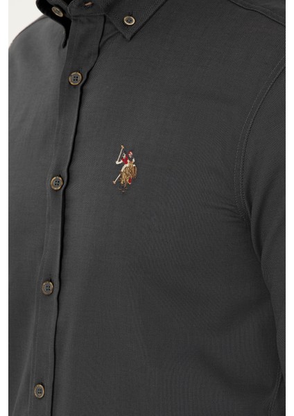 Erkek Antrasit Gömlek Basic 50271276-VR006