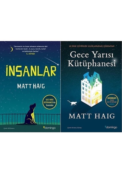 Insanlar + Gece Yarısı Kütüphanesi / Matt Haig 2 Kitap Set