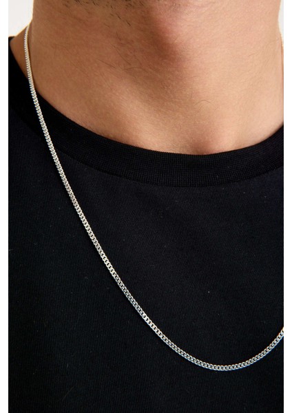 925 Ayar Gümüş Unisex Gurmet Zincir Kolye 2.2 mm 60 cm modelleri