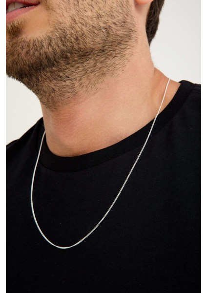 925 Ayar Gümüş Unisex Gurmet Zincir Kolye 1.3 mm 60 cm fırsatları