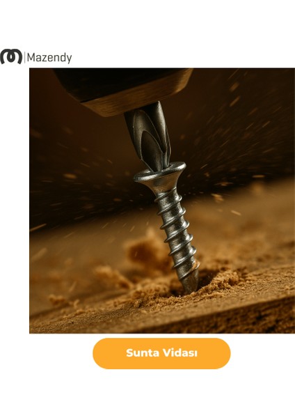 Sunta Vidası Galvanizli 4X35 mm 100 Adet fırsatları