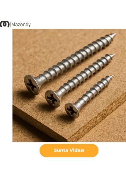 Sunta Vidası Galvanizli 4X35 mm 100 Adet indirimleri