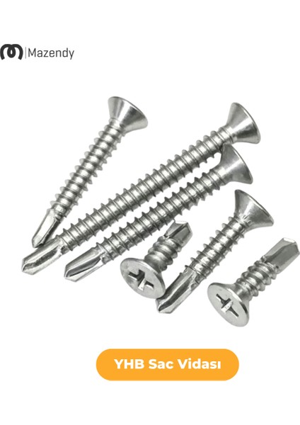 Yhb Sac Vidası 4,8X70 mm 500 Adet Güçlü Bağlantı Galvaniz Sac Vidası modelleri