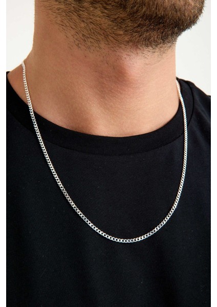 925 Ayar Gümüş Unisex Gurmet Zincir Kolye 3 mm 60 cm