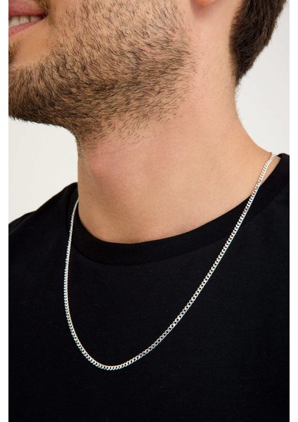 925 Ayar Gümüş Unisex Gurmet Zincir Kolye 3 mm 60 cm modelleri