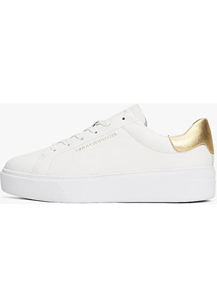 Kadın Klasik Platformlu Kort Tarzı Gold Sneaker FW0FW087560HT fiyatları