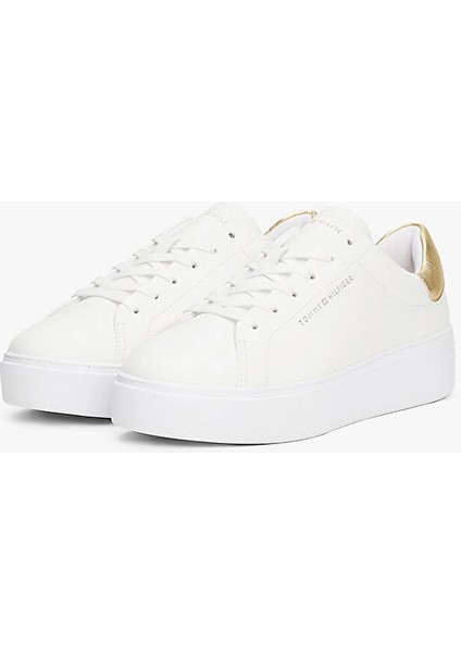 Kadın Klasik Platformlu Kort Tarzı Gold Sneaker FW0FW087560HT modelleri