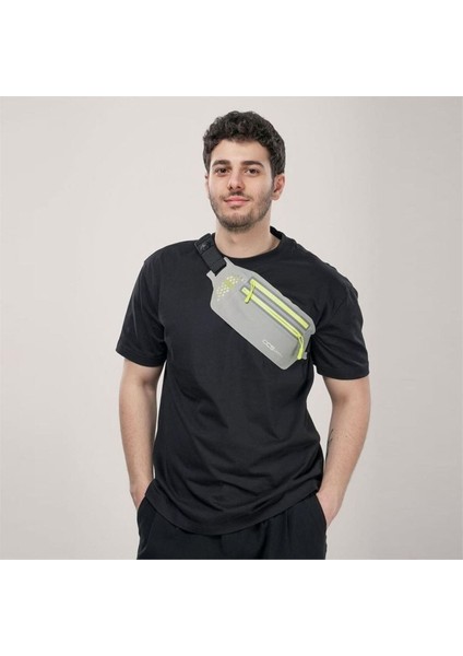 Gri Polyester Spor Bel Çantası, Hafif ve Şık Tasarım