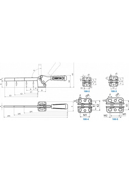 100-5-P2 Yatay Tabanlı Lamalı Yatay Bağlantı Elemanı 23661 modelleri