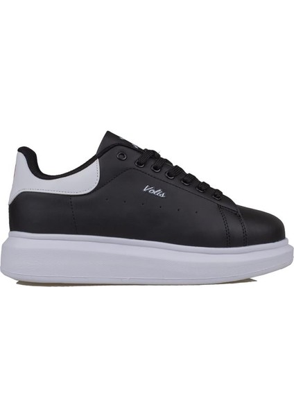 Siyah-Beyaz Momp Erkek Memory Foam Taban Sneaker