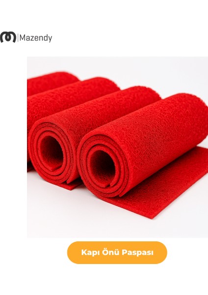 Kıvırcık Paspas 1X3M 14MM Kırmızı Kapı Önü Kaymaz Dış Mekan Halısı fırsatları