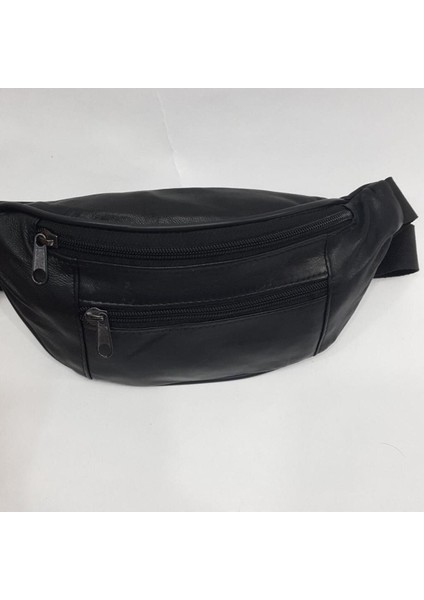 Hakiki Deri Siyah Bel Çantası, Şık ve Kullanışlı Tasarım