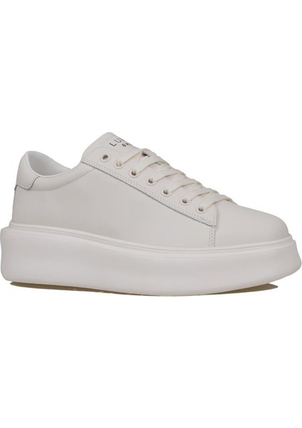 Beyaz Gage Erkek Deri Sneaker Ayakkabı