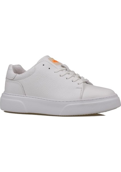 Beyaz Tommy Erkek Deri Sneaker