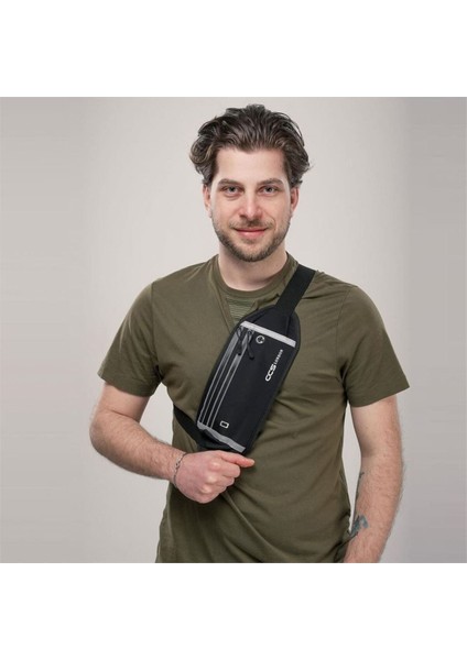 Şık ve Hafif Polyester Spor Bel Çantası, Kullanışlı ve Modern Tasarım, Siyah Renk fırsatları