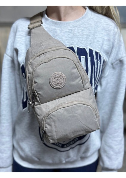 Su Geçirmez Günlük Unisex Göğüs Çantası, Şık ve Kullanışlı Bej Tasarım fiyatları