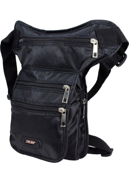 Siyah Unisex Çok Bölmeli Bel Omuz Çanta, Yürüyüş ve Kamp Için Hafif ve Pratik