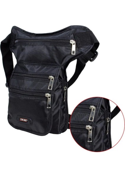 Siyah Unisex Çok Bölmeli Bel Omuz Çanta, Yürüyüş ve Kamp Için Hafif ve Pratik modelleri