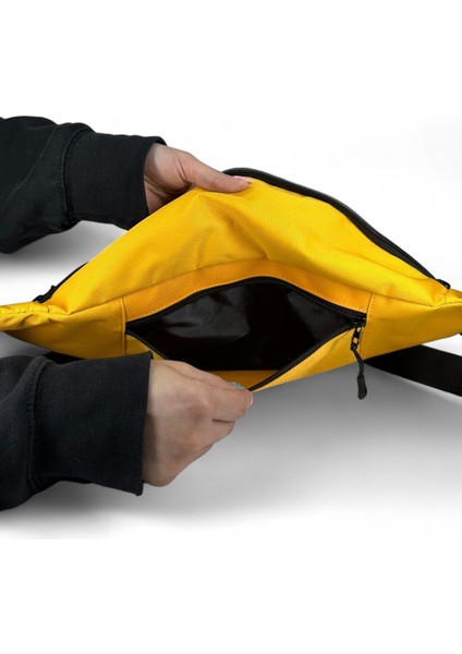 Gri Çok Cepli Omuz ve Bel Çantası, Günlük Kullanım Için Şık ve Pratik Tasarım