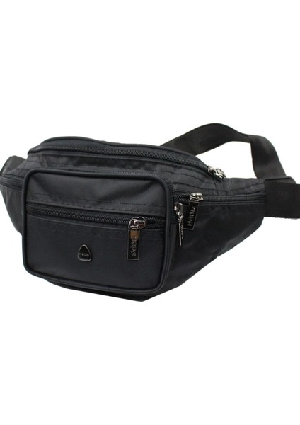 Şık Çok Gözlü Kumaş Bel Çantası, Siyah, Dayanıklı ve Kullanışlı Tasarım fiyatları