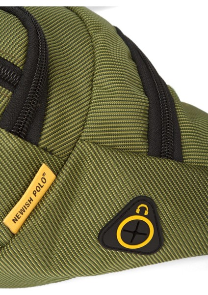 Haki USB Kulaklık Çıkışlı Çok Amaçlı Crossbody Bel ve Omuz Çantası fiyatları