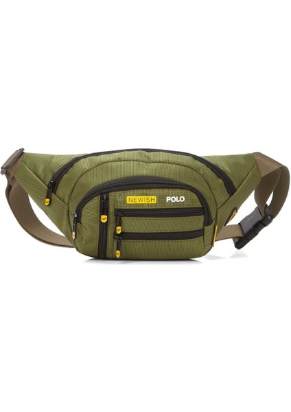 Haki USB Kulaklık Çıkışlı Çok Amaçlı Crossbody Bel ve Omuz Çantası indirimleri