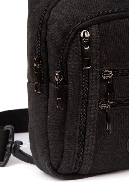 Şık Erkek Kanvas Siyah Çapraz Omuz Çantası modelleri