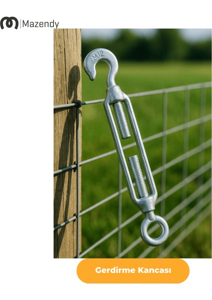 M10 Galvanizli Gerdirme Kanca Askı ve Tel Halat Gergi (1 Adet) modelleri