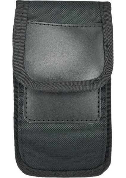 Şık 6-7 Inç Telefon Kılıfı ve Bel Kemeri Siyah