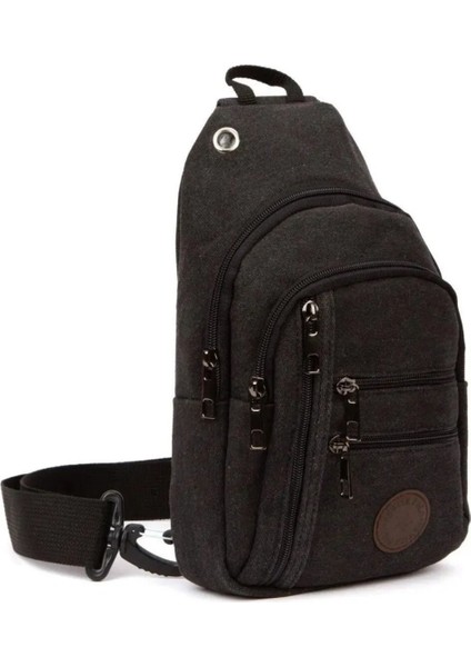 Şık Erkek Kanvas Siyah Çapraz Omuz Çantası fırsatları