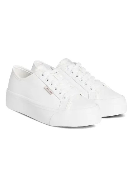 Kadın Deri Düz Platform Beyaz Sneaker YW0YW01886-YAF modelleri