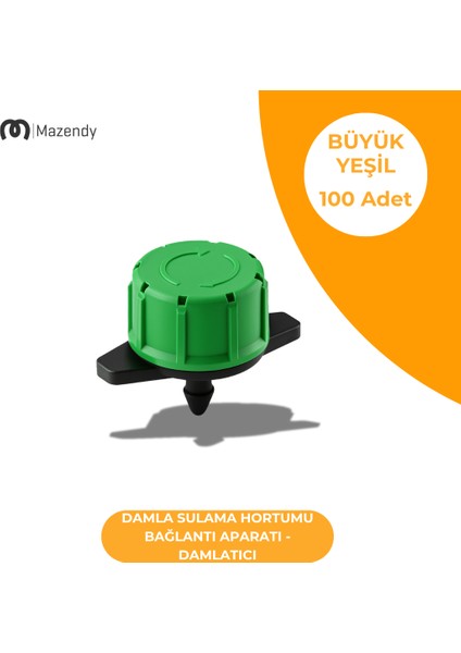Damla Sulama Damlatıcı - Büyük Yeşil (100 Adet)
