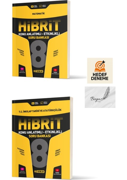 Hız 8.sınıf Hibrit Matematik Inkılap Tarihi ve Atatürkçülük Konu Anlatımlı Soru Bankası Hedef Deneme