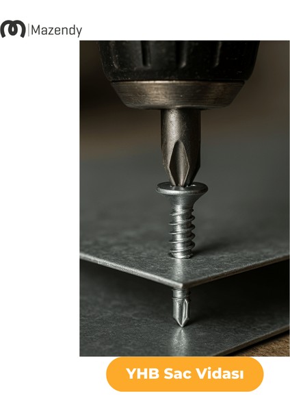 Yhb Sac Vidası 4,2X45 mm 100 Adet Matkap Uçlu Galvaniz Sac Vidası fırsatları
