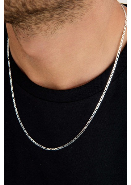 925 Ayar Gümüş Unisex Barlı Kolye 2 mm 60 cm indirimleri