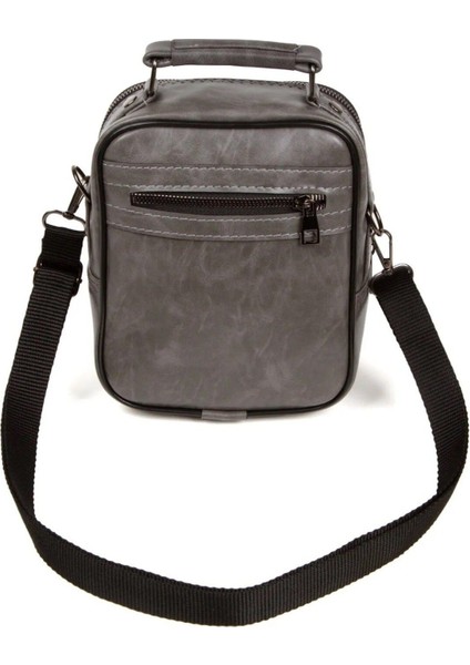 Gri Deri Erkek Çapraz Askılı Günlük Omuz ve El Çantası modelleri