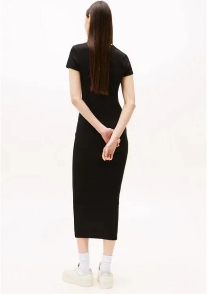 Kadın Armalı Fitilli Midi Siyah Elbise DW0DW20873BDS modelleri