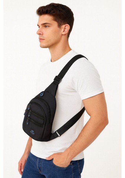 Suya Dayanıklı Küçük Kulaklık ve Çapraz Askılı Bel Çantası, Siyah Renk fırsatları