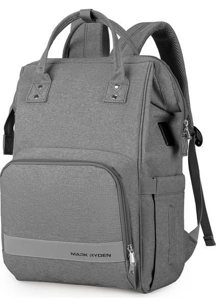 MR8703_07 Supermom Anne Bebek Çok Fonksiyonlu Gri Sırt Çantası