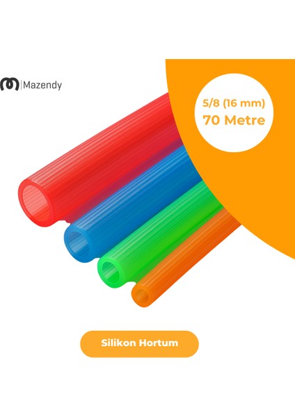 5/8" (16 Mm) 70 M Sulama Silikon Hortum Bahçe Sulama