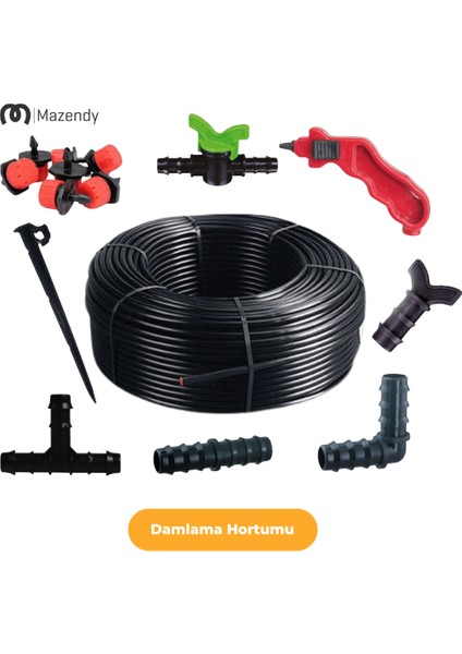 16 mm 400 Metre Deliksiz Damlama Sulama Hortumu Seti 25’li Set fiyatları