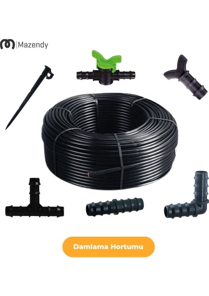 16 mm 100 Metre 20 cm Damlama Sulama Hortumu Seti 13’li Set fiyatları