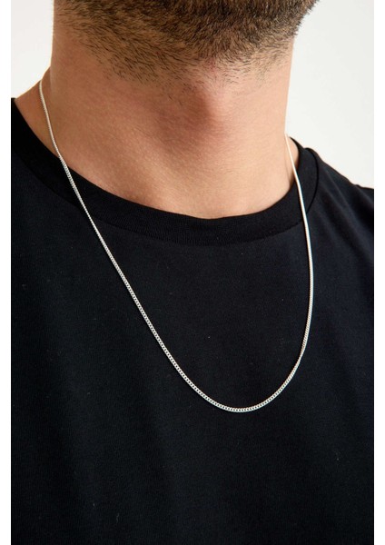 925 Ayar Gümüş Unisex Gurmet Zincir Kolye 1.7 mm 60 cm