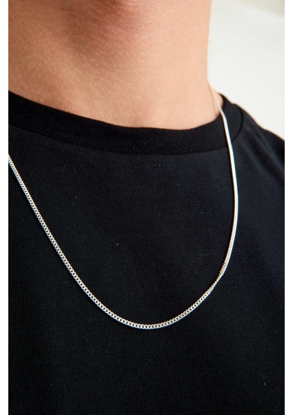 925 Ayar Gümüş Unisex Gurmet Zincir Kolye 1.7 mm 60 cm fırsatları