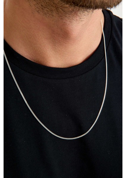 925 Ayar Gümüş Unisex Gurmet Zincir Kolye 1.7 mm 60 cm