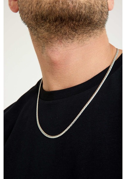 925 Ayar Gümüş Ezme Yassı Balıksırtı Sık Gurmet Kolye 55 cm 3.5 mm modelleri