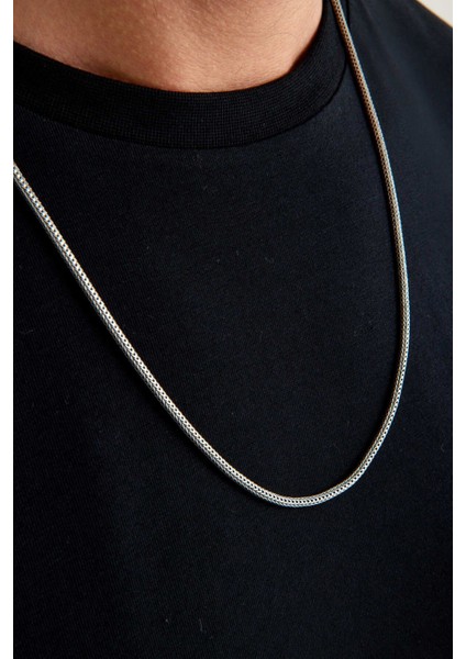 925 Ayar Gümüş Oksitli Yuvarlak Kalın Tilki Kuyruğu Kolye 2.7 mm modelleri